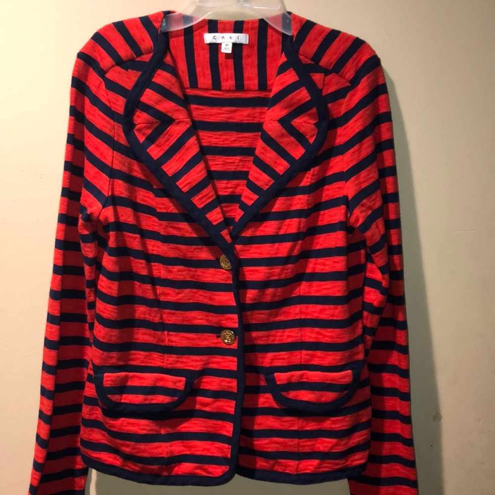 Cabi Striped knit sweater/jacket